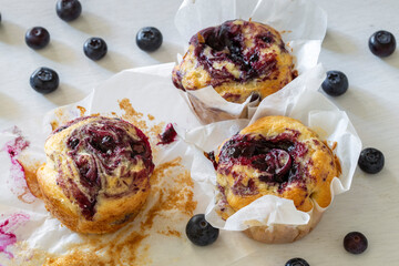 Blueberry muffins with blueberry