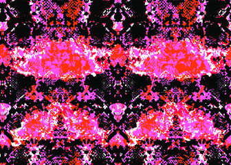 Abstract Snake Reptile Skin Repeating Vector Pattern Tie Dye Background