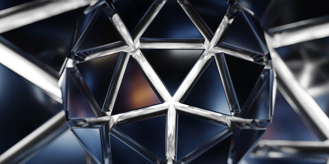 technology futuristic metal object 3d rendering illustration wallpaper