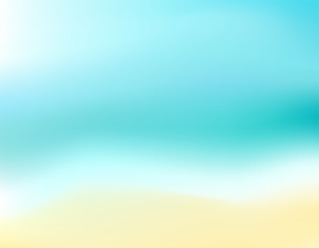 Beach sea and sun. Summer vector travel background.  Abstract blurred gradient background. Summer vector travel design. Vector illustration for travel concept