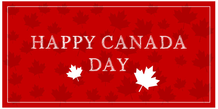 Happy Canada Day background, poster, card, banner design with the maple leaf. Vector illustration.