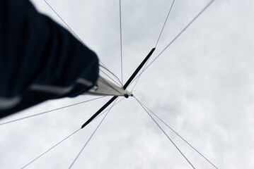 spire for sail on a yacht against the sky