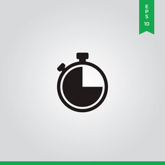 Stopwatch vector icon, simple sign for web site and mobile app.
