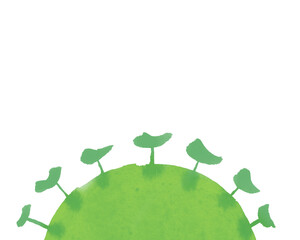 Earth Day hand drawn illustration on white