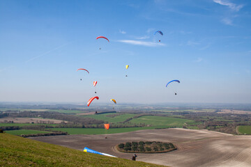 Paragliders, Landscape