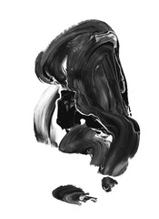black abstract acrylic brush