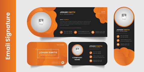 Email Signatures Professional simple corporate awesome Signature banner Template