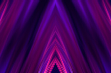 Dark abstract background with neon ultraviolet lines, waves. Light neon effect. Laser light show, energy waves.
