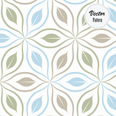 linear vector pattern, repeating abstract leaves, gray line of leaf or flower, floral. graphic clean design for fabric, event, wallpaper etc. pattern is on swatches panel. - 359901739