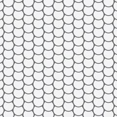 Abstract fish scale repeating on linear circles, geometric vector pattern. Pattern is clean for fabric, wallpaper, printing. Pattern is on swatches panel