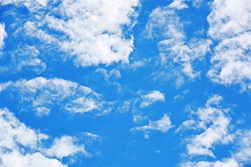 white clouds on blue sky in bright day