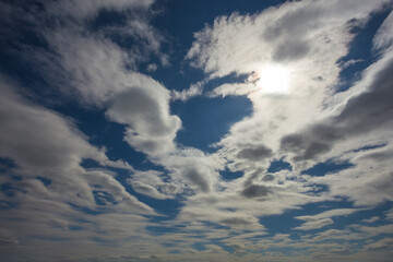 Naklejka na ściany i meble the sky with clouds