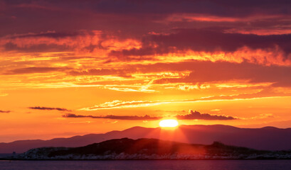 sunset on island mljet, croatia