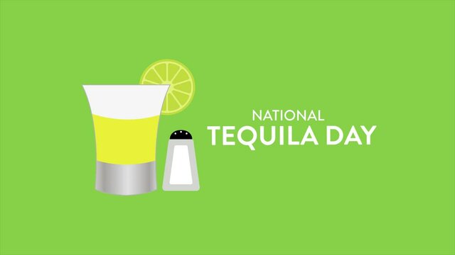 Video animation on the theme of National Tequila day observed each year on July 24th. Motion graphics - Powered by Adobe