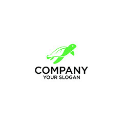 Green Leaf Turtle Logo Inspiration