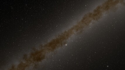 Cosmic landscape, beautiful science fiction wallpaper with endless deep space. 3D render