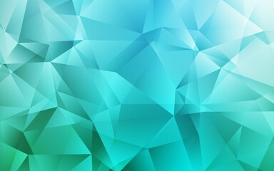 Light Blue, Green vector polygon abstract backdrop. Colorful abstract illustration with triangles. A completely new design for your leaflet.