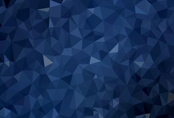 Dark BLUE vector polygonal background. Glitter abstract illustration with an elegant triangles. Template for cell phone's backgrounds.