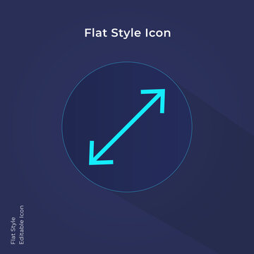 Resize flat icon. Scaling, increase, decrease flat icon vector.
