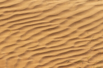 Fototapeta na wymiar A sand pattern carved by the wind in country south australia on the 20th Junen 2020