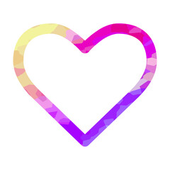 Colorful vector Heart icon. Love symbol Flat style. Design elements for Valentine's day