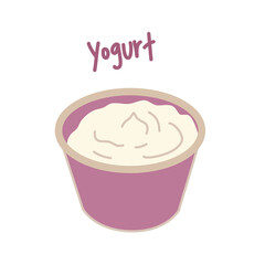 Yogurt. Simple vector illustration isolated on white background.