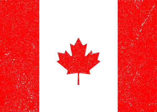 Grunge Canada flag vector illustration
