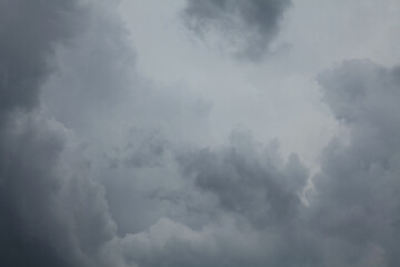 Rain clouds, texture, background. Gray sky and bad weather in spring