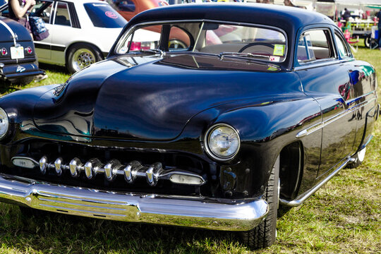 Daytona, Florida / United States - November 24, 2018: 1951 Mercury Custom Coupe at the Fall 2018 Daytona Turkey Run.