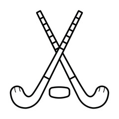 hockey stick icon vector illustration