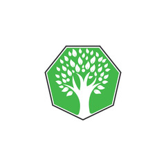 Healthy family tree logo vector design. Human life logo icon of abstract people tree vector.	
