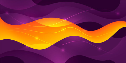 Elegant abstraction made of wavy shapes. Vector illustration.