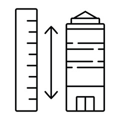 House Size Height And Width Vector