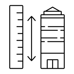 House Size Height And Width Vector