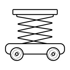 Scissors lift icon vector illustration