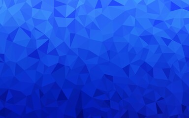 Light BLUE vector abstract mosaic backdrop. Creative illustration in halftone style with triangles. Triangular pattern for your design.