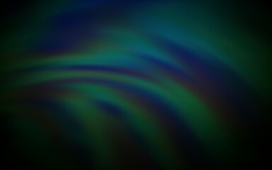 Dark Green vector template with curved lines. A sample with colorful lines, shapes. Abstract style for your business design.