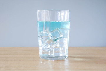 glass of water with ice