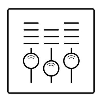 black audio equalizer icon on white clip art preview