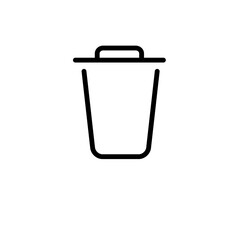 Trash Icon Vector Illustration in Trendy Flat Design