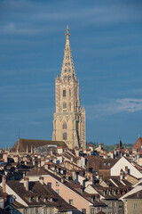 Fototapeta premium Das Münster in Bern in der Abendsonne