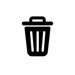 Trash Icon Vector Illustration in Trendy Flat Design