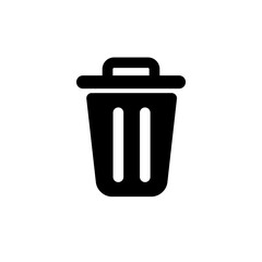 Trash Icon Vector Illustration in Trendy Flat Design