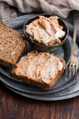 East European speciality - pork fat fried with onion