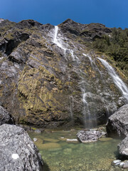 Waterfall on Mountain
