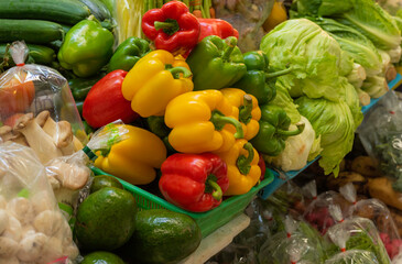 various vegetables  put to sell on the local market