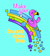 FLAMINGO EN ARCOIRIS