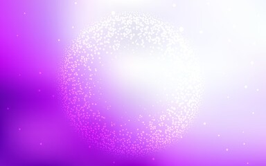 Light Pink vector template with space stars. Glitter abstract illustration with colorful cosmic stars. Best design for your ad, poster, banner.