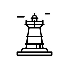 Navigational, lighthouse icon. Simple line, outline vector elements of pharos icons for ui and ux, website or mobile application
