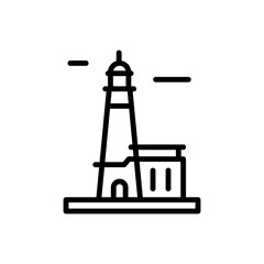 Navigational, lighthouse icon. Simple line, outline vector elements of pharos icons for ui and ux, website or mobile application